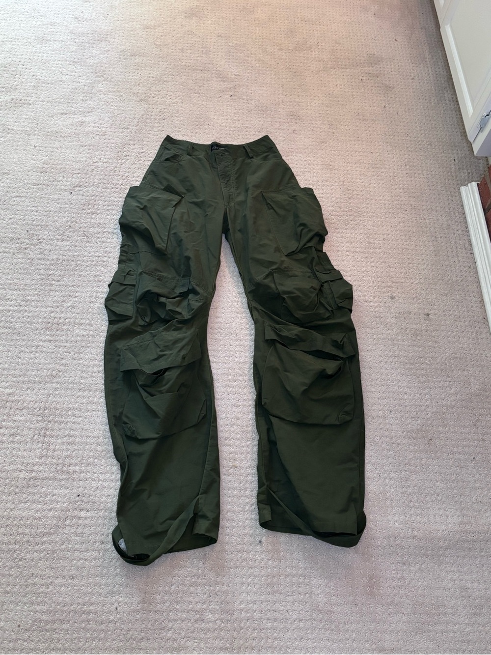 Fashion Nova Men's Dark Olive Cargo Pants